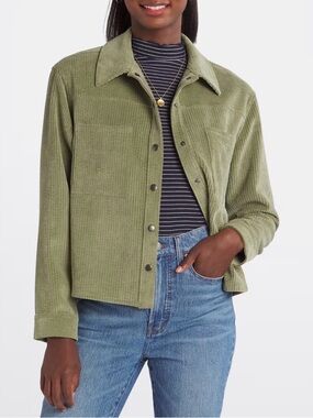 AVLN STUDIO Eva Corduroy Cropped Shacket